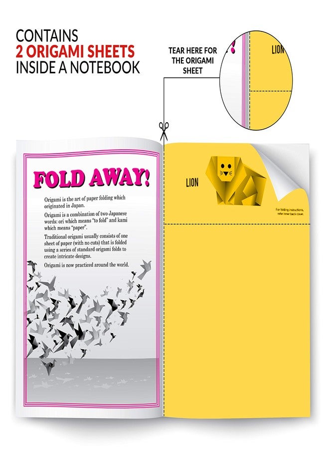 Classmate Origami Notebooks - Single Line, 172 Pages, 240 mm x 180 mm - Pack of 4 (02001283AZBL) - Image 3